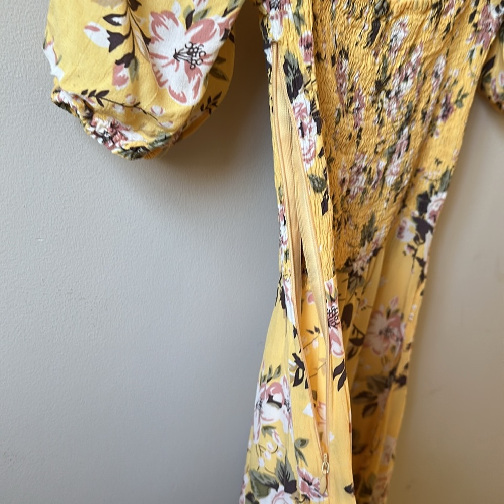 Faithfull the Brand Yellow Floral Dress - Picture 4 of 7